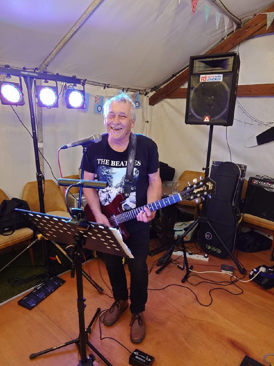 Hamish playing guitar