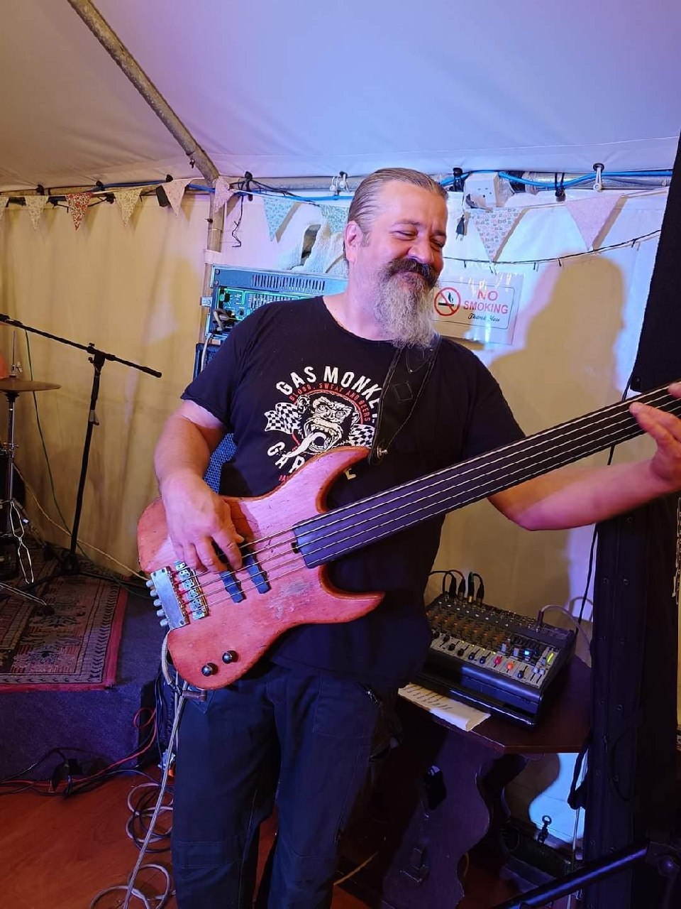 Vaclav playing bass